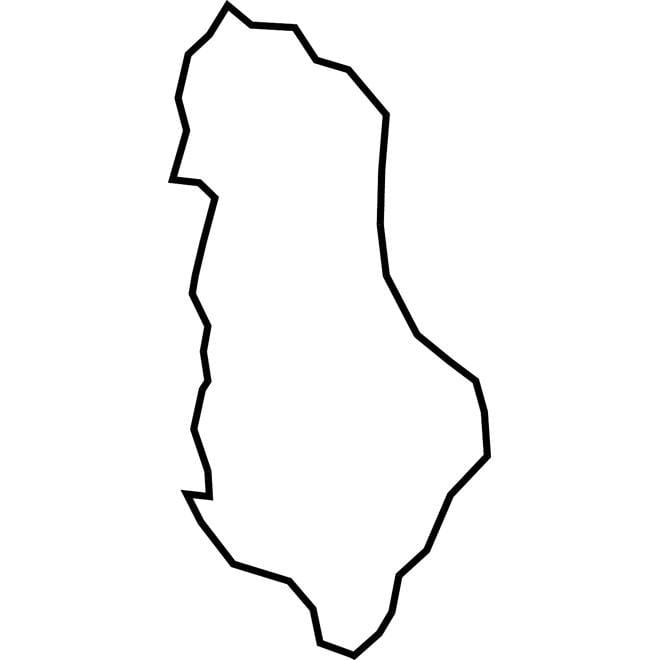 zemljevid Albanije zemljevid vektor